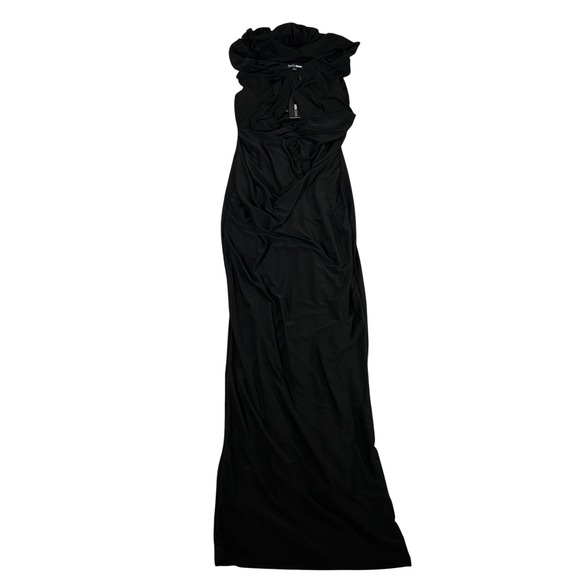 Fashion Nova Dresses & Skirts - Fashion Nova Deep Down Sleeveless Hooded Maxi Dress Black D9033SL XS NWT